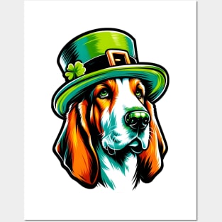 Basset Fauve de Bretagne Celebrates Saint Patrick's Day Posters and Art